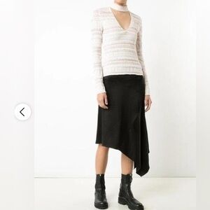 Cinq à Sept Cecily Lace Choker V-Neck Top – Size Large – EUC